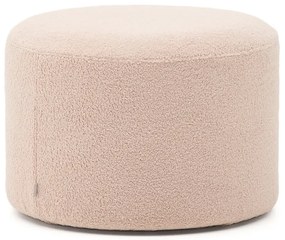 Svetloružový taburet z textílie buklé Kaeli – Kave Home