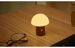 Biela/v tmavoprírodnej farbe LED stolná lampa (výška 7 cm) Alice Mushroom – Gingko