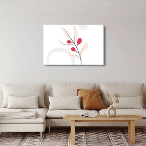 Obraz - Ružová florálna abstrakcia N⁰3 (90x60 cm)