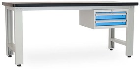 Dielenský stôl Solid MDF-02, 210 cm, závesný box, čierna