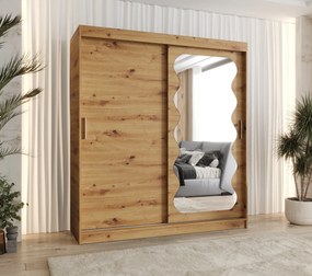 Šatníková skriňa 180 cm Spock (dub artisan). Akcia -20%. Vlastná spoľahlivá doprava až k Vám domov. 1126079