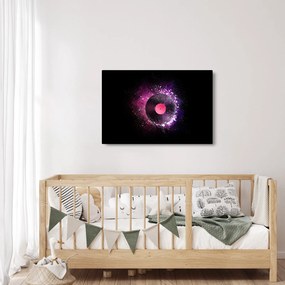 Obraz - Vinylová doska v ružovo-fialových (90x60 cm)