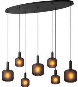 Lucide 45405/07/30 - Luster na lanku ELOISE 7xE27/40W/230V čierna