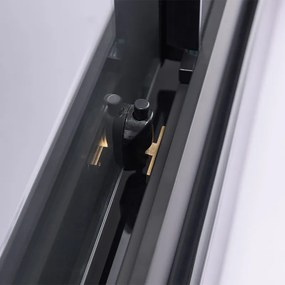 BPS-koupelny Štvorcový sprchový kút BL32B 90x90 čierny/transparent - bez vaničky