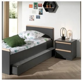 Tmavosivý detský nočný stolík London – Vipack