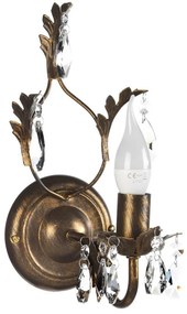 ONLI - Nástenné svietidlo TERESA 1xE14/6W/230V bronzová