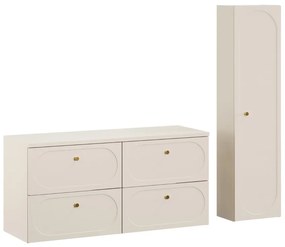 Koupelnová sestava s deskou a skříňkami Donna 120 cm písková