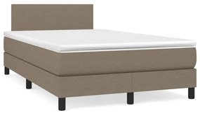 Boxspring posteľ s matracom a LED sivohnedá 120x190 cm látka 3270029