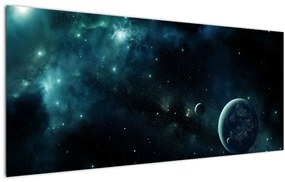 Obraz - Život vo vesmíre (120x50 cm)