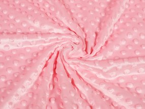 Biante Detská obojstranná deka Minky bodky/Polar MKP-011 Svetlo ružová 100x150 cm