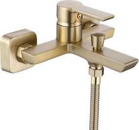 Rea Argus, vaňová batéria s ručnou bodovou sprchovou súpravou, zlatá matná, REA-B6414