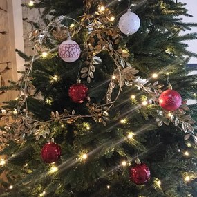 DECOLED Plastové ozdoby, 6 cm, 50 ks, červené a biele