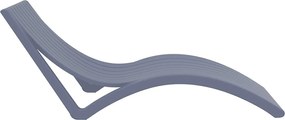 SLIM záhradné lehátko dark grey
