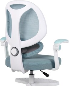 Detská otočná stolička Neoseat JUNI 009 s podnožou — látka, modrá