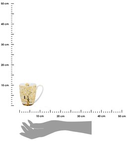 Porcelánový hrnček Klimt Ecru Tree Of Life 350 ml