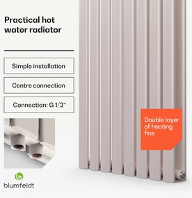 Blumfeldt Tallheo, 47 x 160, radiátor, kúpeľňový radiátor, rúrkový radiátor, 1472 W, teplovodný, 1/2
