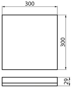 KANLUX KANLUX, AZPO stropné LED svietidlo, 300x300mm, 17,5 W, IP54, biela, 31508