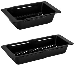 Gamma Gamma, teleskopický košík do drezu, čierna matná, GMA-KOP-BK