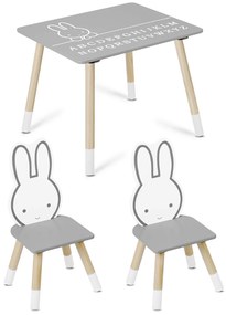 Detský stolík s dvoma stoličkami Ricokids RC-847 Bunny