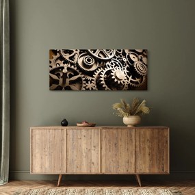 Obraz - Hodinové súčiastky (120x50 cm)