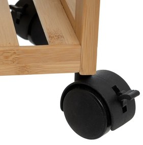 Bambusový pojazdný regál v prírodnej farbe 44x75 cm – Casa Selección