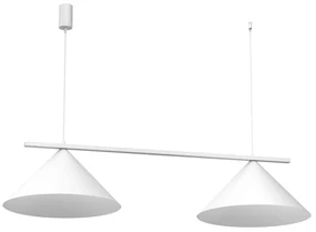 Závesné svietidlo Capital, 2x biele kovové tienidlo, (fi 46cm), w
