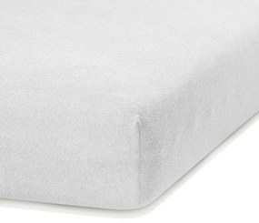 Biela napínacia froté plachta 220x200 cm Ruby – Restilo