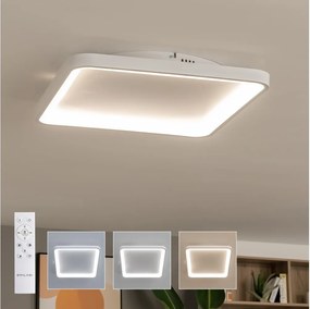 Brilagi - LED stmievateľné stropné svietidlo FALCON SLIM LED/50W/230V 50x50 cm biele + diaľkový ovládač