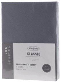 JERSEY PRESTIERADLO 180X200 CM, VÝŠKA 30 CM TMAVOSIVÉ