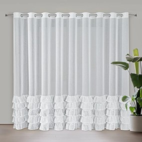 ZÁCLONA NA KRÚŽKOCH DANI1 300 CM X 250 CM BIELA