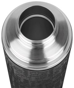 Tefal - Termoska s hrnčekom 1 l SENATOR nerez/čierna