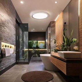 Solight WO826-LED Kúpeľňové stropné svietidlo ACATE 24W/230V 3000/4000/6000K pr.29,3cm IP54