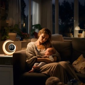 Immax 08981L- LED RGBW stmievateľná stolná lampa s budíkom PEACOCK LED/20W/5V US