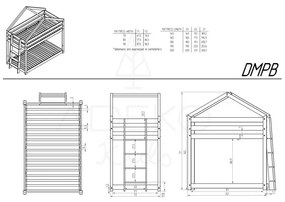 Detská posteľ s úložným priestorom s roštom v prírodnej farbe 90x180 cm DMPB – Adeko