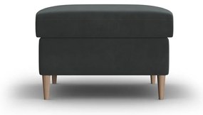 Tmavosivá zamatová podnožka Kyoto – Cosmopolitan Design