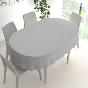 Biante Oválny bavlnený saténový obrus ST-012 Svetlo sivý 50x100 cm