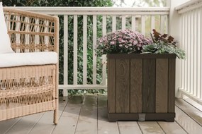 Keter kvetináč Deco Square 45,5 x 45,5 x 45,5 cm, hnedá