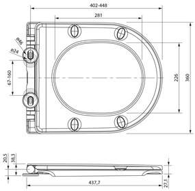 Sapho Sapho, GERRY WC sedátko, SLIM, Soft Close, Easy Take, biela, WX1515