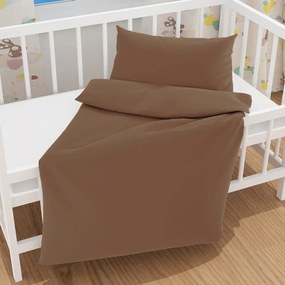 Biante Detské saténové posteľné obliečky do postieľky ST-013 Svetlo hnedé Do postieľky 90x140 a 50x70 cm
