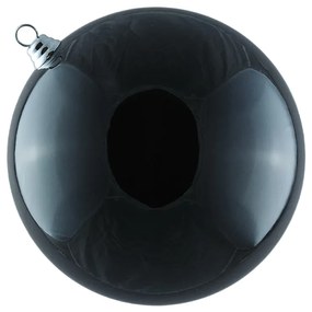 DECOLED Plastová guľa, 30 cm, čierna, lesklá