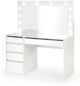 Toaletní stolek HOLLYWOOD s LED osvětlením 120 cm bílý