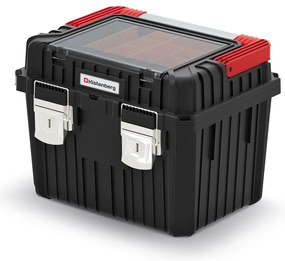 Kistenberg Kufor na náradie s kov. držadlom a zámky HEAVY čierny 445x360x337