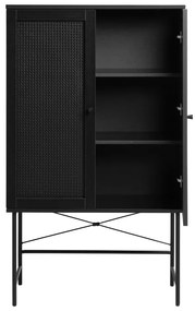 Čierna skrinka v dekore duba 80x135 cm Pensacola – Unique Furniture