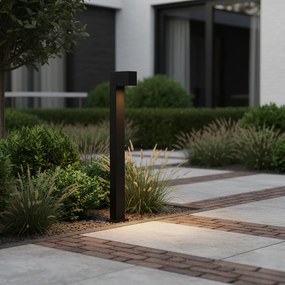 Priemyselná stojaca vonkajšia lampa čierna 80 cm IP44 - Baleno