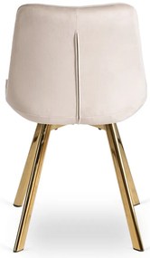 Vintino kreslo DORIS Velvet - bežová farba, nohy zlate - vintino.sk