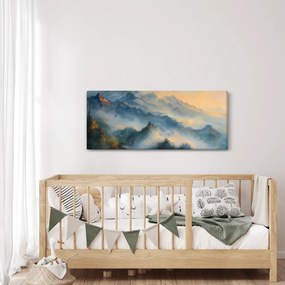 Obraz - Maľovaná horská krajina (120x50 cm)