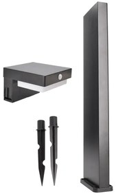 Solight WO7202 - LED Solárna lampa so senzorom PALERMO LED/5W/2000mAh IP54 čierna