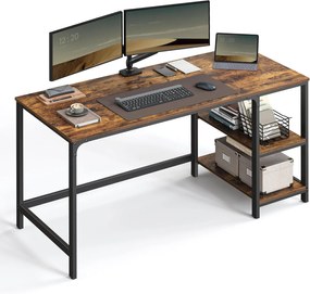 Písací stôl Vasagle Paul 140 cm hnedý/čierny