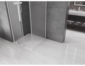 Mexen Velar L, sprchový kút s posuvnými dverami 90 x 90 cm, 8mm sklo námraza, biela matná, 871-090-090-33-20