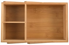 Bambusový kúpeľňový organizér na kozmetiku v prírodnej farbe Isalys – MSV